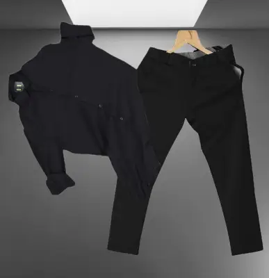 Men Cotton Blend Kurta Pyjama Set