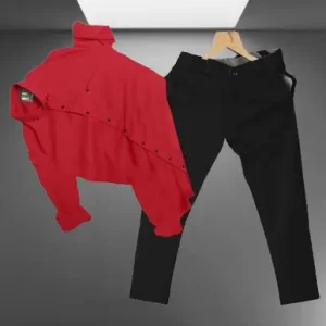 Men Cotton Blend Kurta Pyjama Set